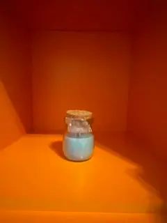 Blue Colored, Orange Scented Candle